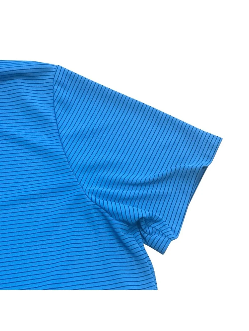 Adidas Polo Shirt Mens 2XL Blue Striped Short Sleeve